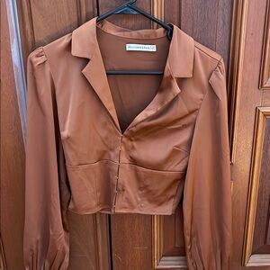 Abercrombie & Fitch Satin Brown Top